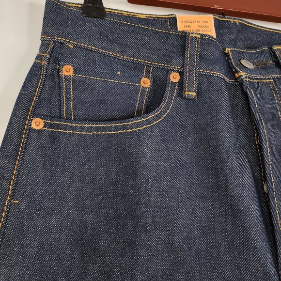 Levi's 501 30X36 Raw Unwashed Shrink To Fit Straight Leg Denim Jeans Men's NWT - Picture 3 of 11